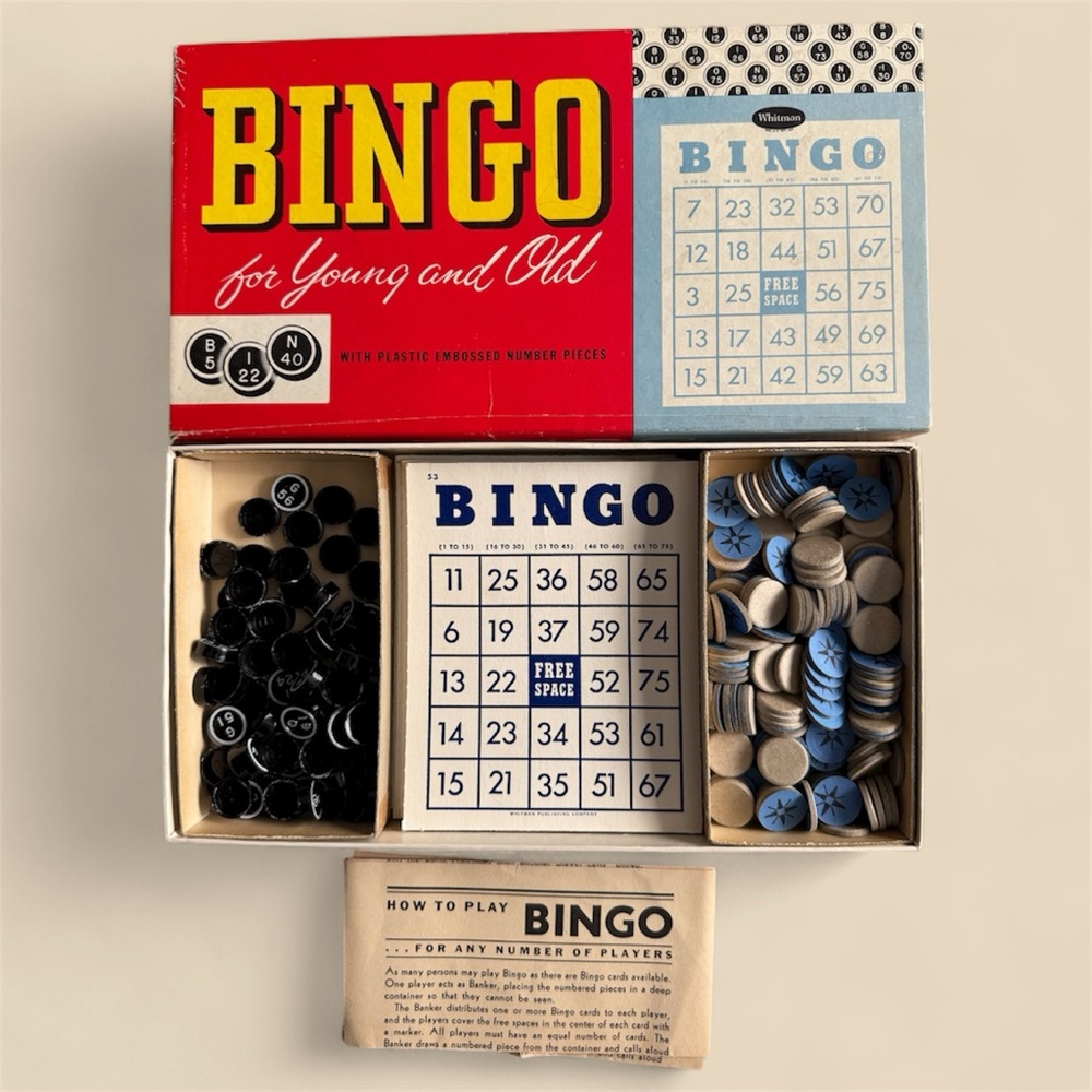 Vintage Whitman Bingo Game for Young and Old